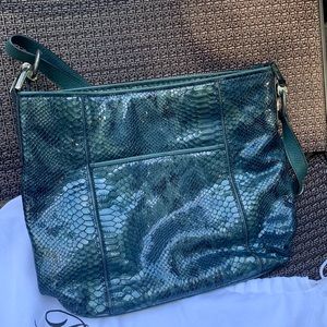 Brighton Blue Leather Handbag